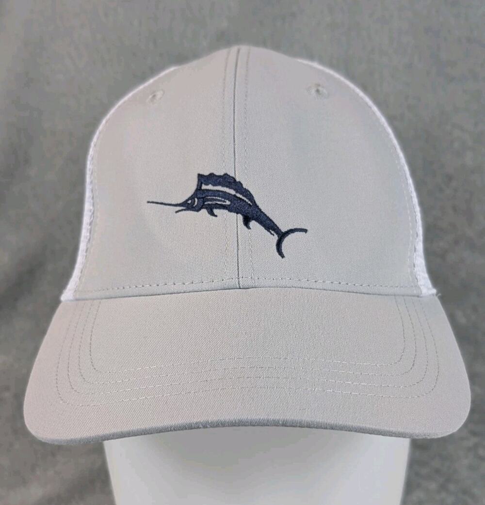 Tommy Bahama Golf Hat Cap Strap Back Gray/White The Island Life One Size